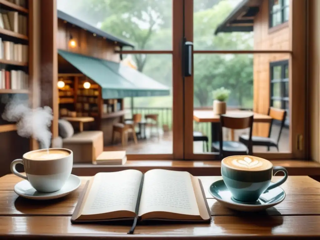 Un acogedor café con ambiente poético, transformando cafeterías en escenarios poéticos