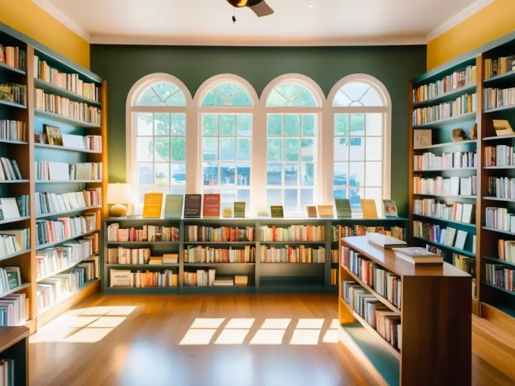 Un acogedor rincón de una librería local, repleto de libros de poesía