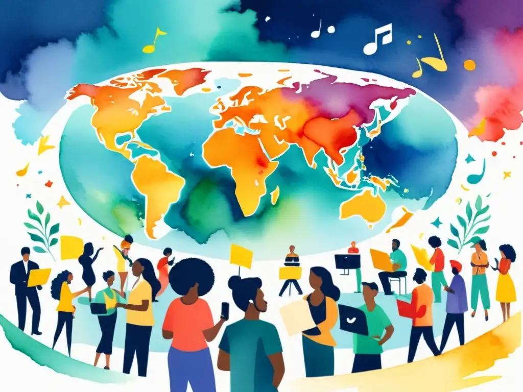 Celebración poética global: unión de voces creativas Colorido evento poético online unifica culturas y lenguajes en celebración creativa