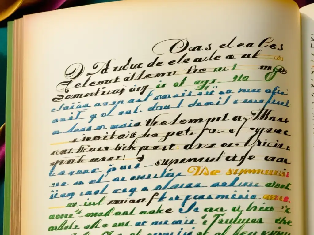 Detallada página de 'Odas Elementales' de Pablo Neruda, con caligrafía vibrante y coloridas ilustraciones que capturan la esencia poética