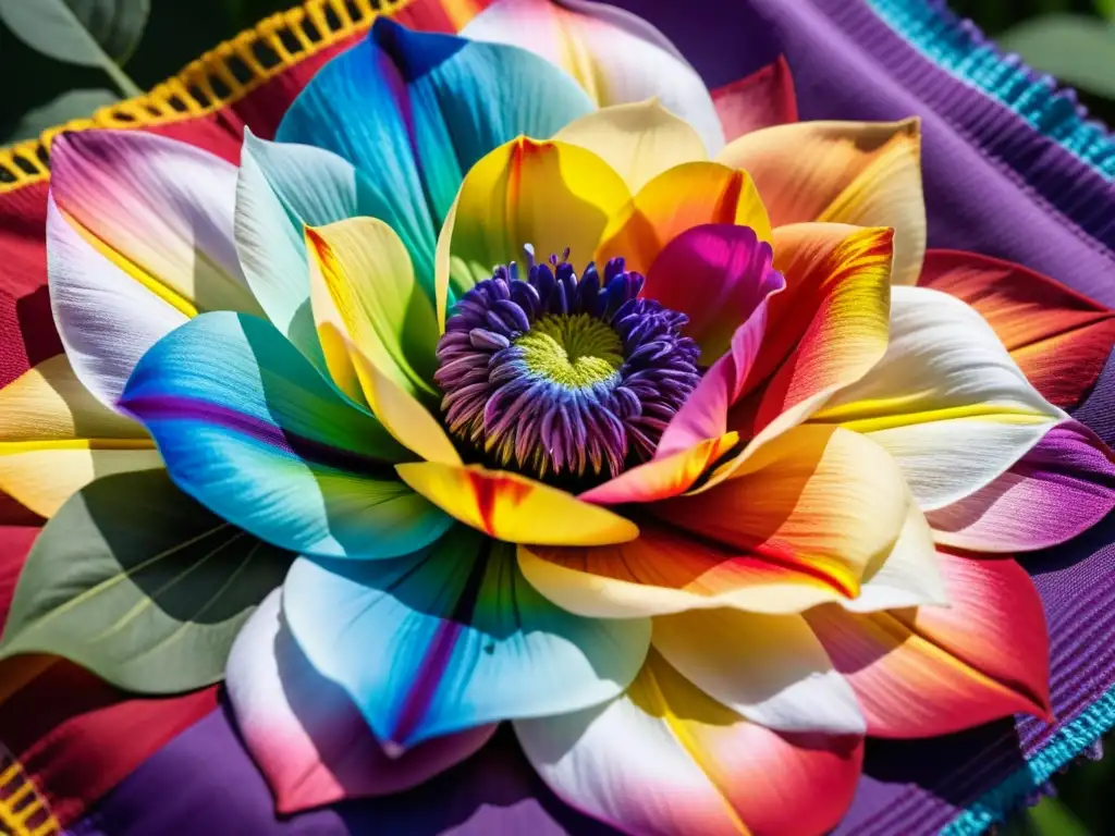 Detalle de orgullo LGBTQ+ entrelazado en pétalos de flor, simbolizando diversidad y belleza individual