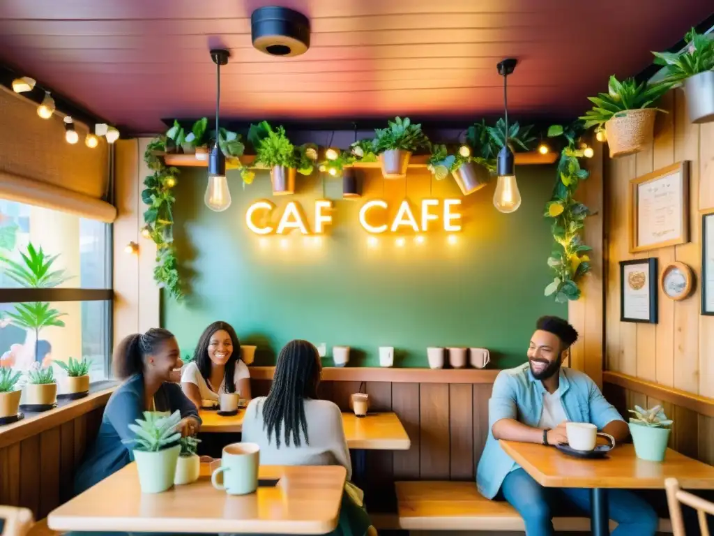 Un escenario poético en una acogedora cafetería, transformando cafeterías en escenarios poéticos