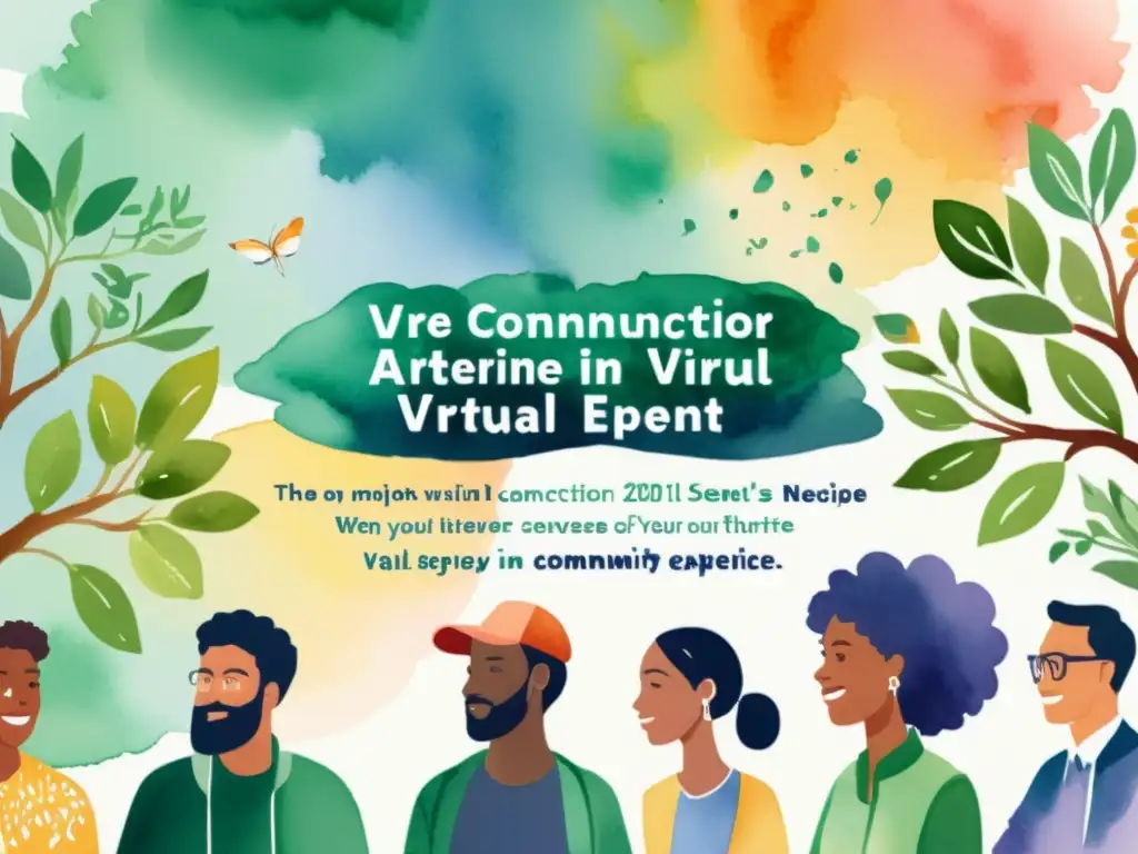 Evento poético virtual en la era digital: diversidad, emoción y conexión en una ilustración detallada de un evento poético virtual inmersivo