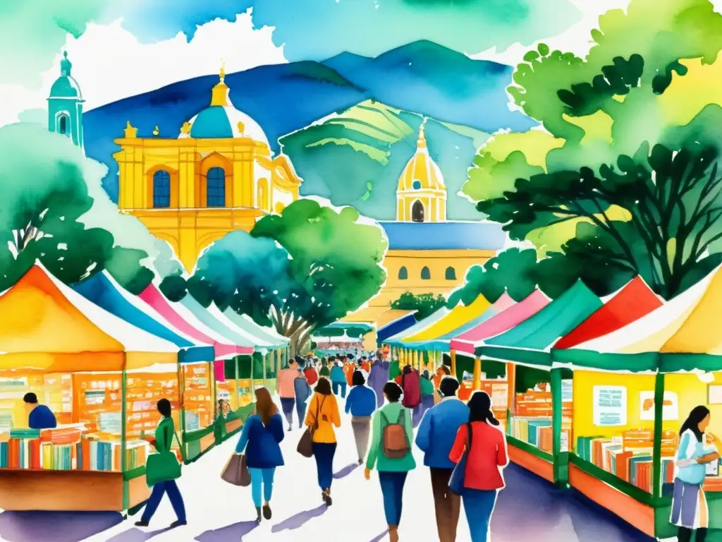 Feria del Libro de Bogotá: Encanto literario en acuarela Descubre la Feria del Libro de Bogotá con novedades poéticas en un vibrante cuadro acuarela