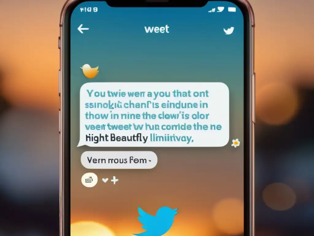 Micro poema en pantalla: arte y delicadeza MicroPoesía en Twitter: Un poema delicado en una pantalla de smartphone