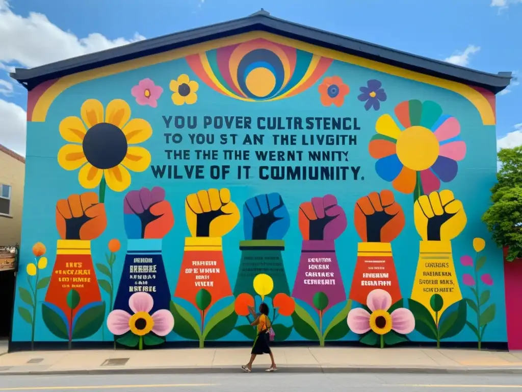 Un mural vibrante celebra la diversidad y la fortaleza comunitaria con poesía como herramienta de reivindicación