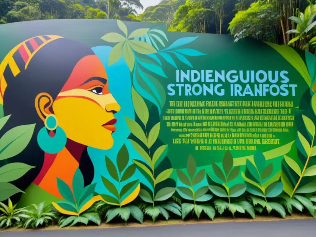 Mural vibrante de poesía indígena denuncia social, con activistas y poetas en la selva exuberante