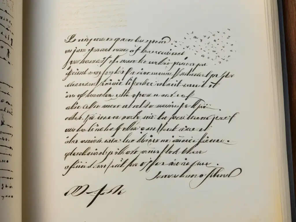 Una poesía contemporánea traducida, escrita en caligrafía elegante, con ilustraciones delicadas que evocan sensibilidad y emoción