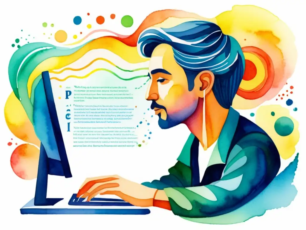 Un poeta inspirado por el software de escritura poética revolución digital, fusionando lo tradicional con lo digital en su arte