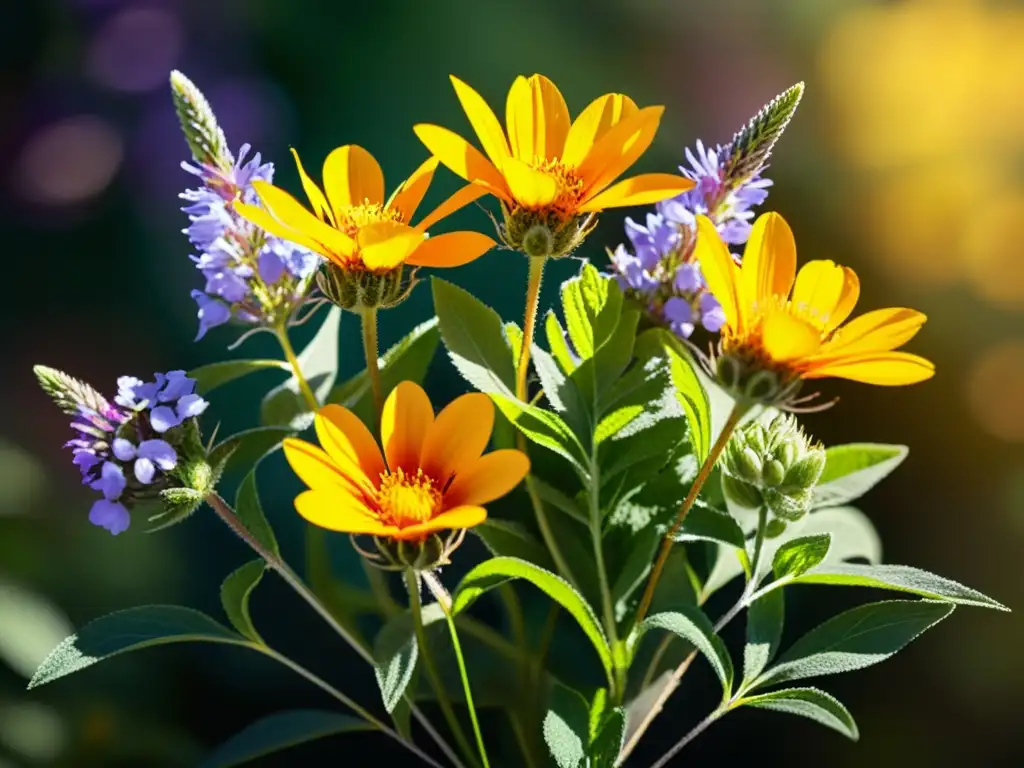 Un ramo vibrante y caótico de flores silvestres, con una belleza de enumeración caótica en una composición poética