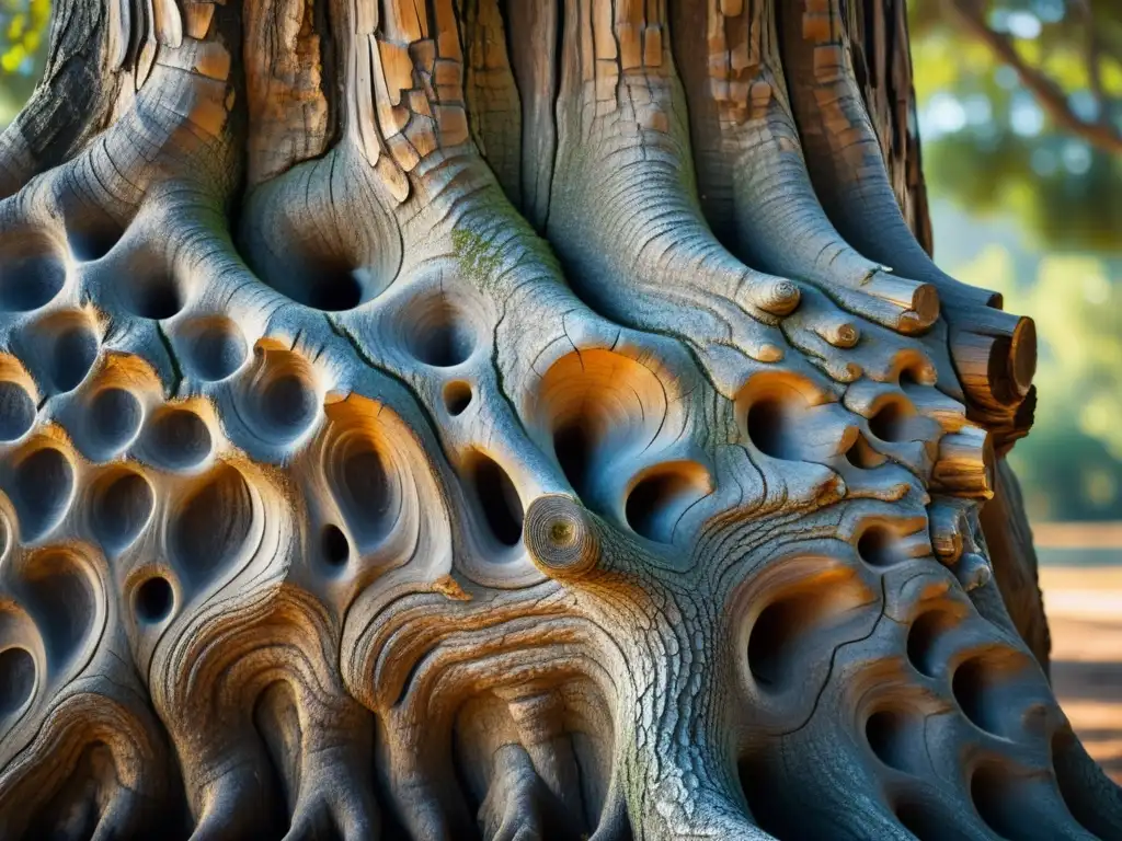 La reflexión vital en la poesía de la anciana corteza de un árbol, testigo del tiempo y la naturaleza resiliente