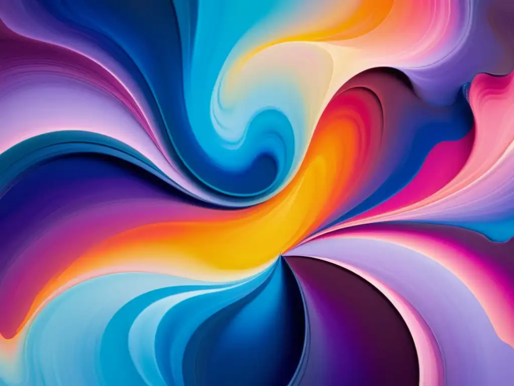 Explorando la sexualidad a través de la poesía LGBTQ+ con una pintura abstracta vibrante y colorida que evoca movimiento y energía