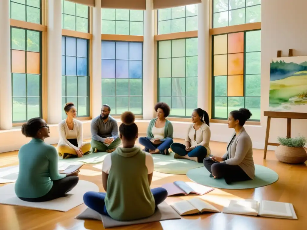 Un taller de declamación poesía con atmósfera inspiradora y conexión emocional