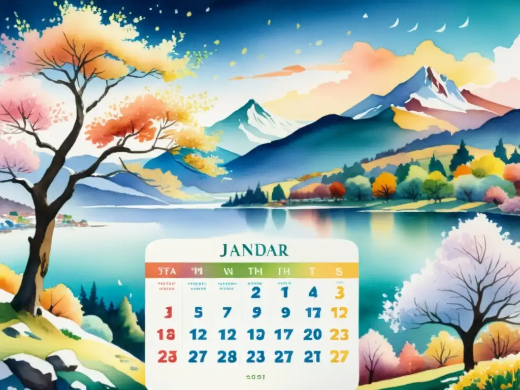 Un viaje poético a través de las estaciones del año en un detallado calendario