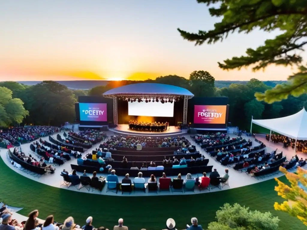 Un vibrante festival internacional de poesía contemporánea, con poetas de todo el mundo reunidos en un anfiteatro al aire libre